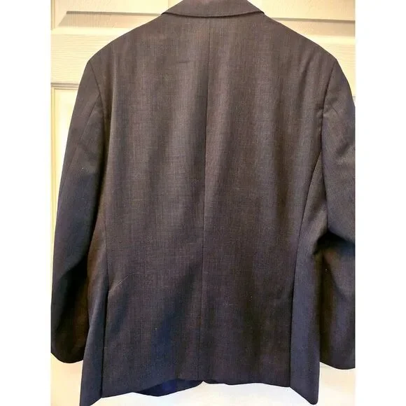 Tommy Hilfiger Mens Modern-Fit Chambray Navy‎ Weave Suit Separate Jacket 44 R